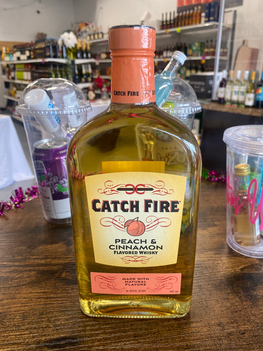 Catch Fire Peach & Cinnamon Whiskey (750mL)