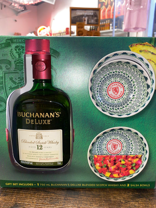 Buchanan’s Deluxe Gift Set (750mL w/ two salsa bowls)