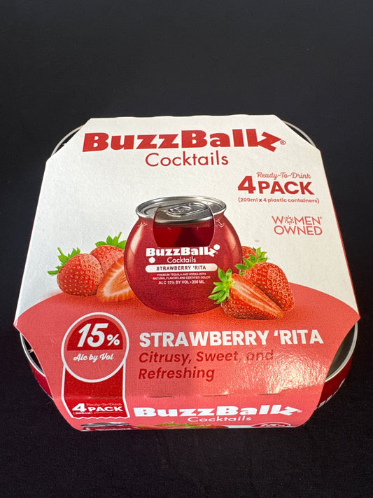 BuzzBallz Strawberry Rita Cocktail 4pk