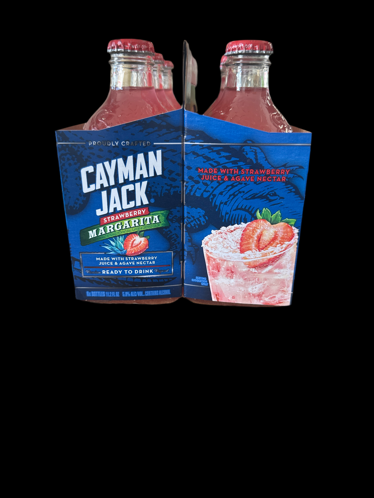 Cayman Jack Strawberry Margarita Cocktail 6/pk