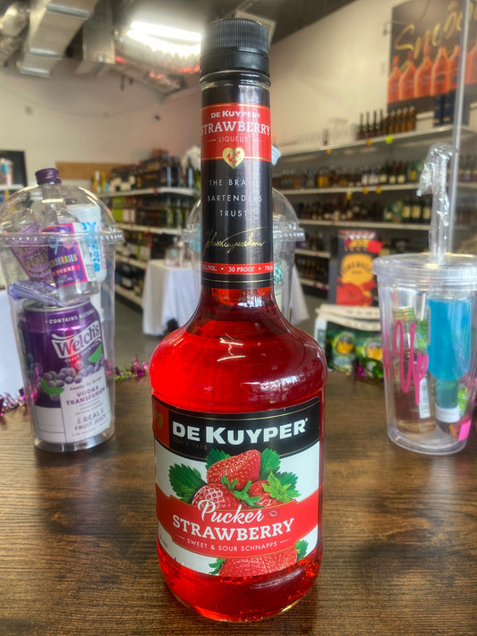 DeKuyper Sweet & Sour Schnapps Strawberry Passion Pucker (750 mL)